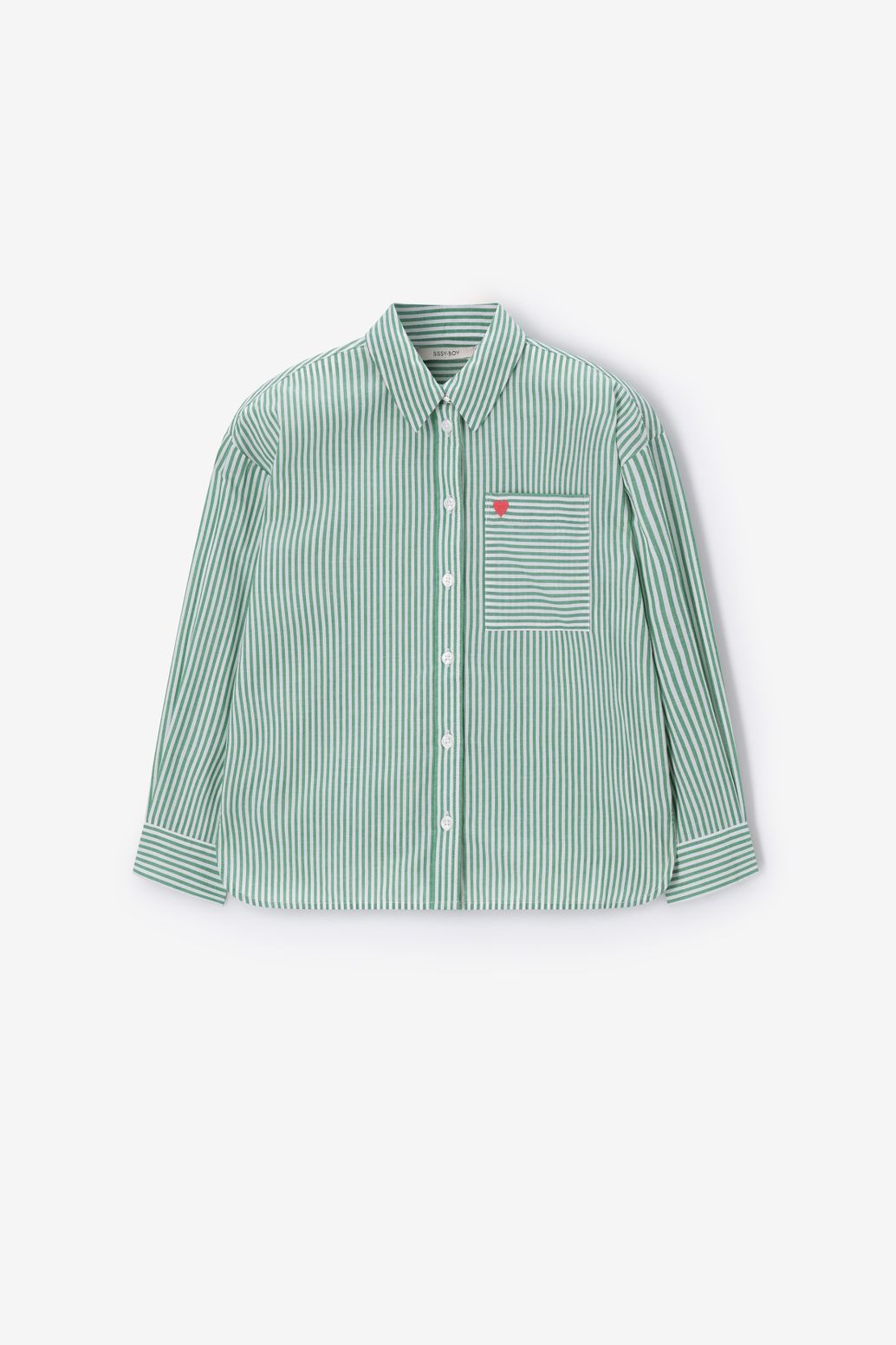 Groene gestreepte blouse