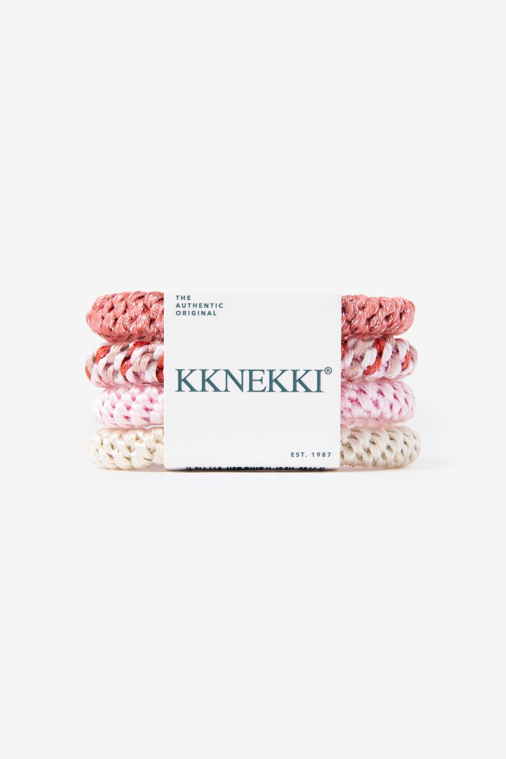 Kknekki geflochtene Haargummis - rosa