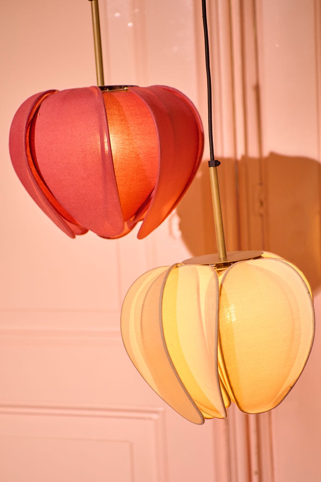 Donkerroze hanglamp Copernica shades small