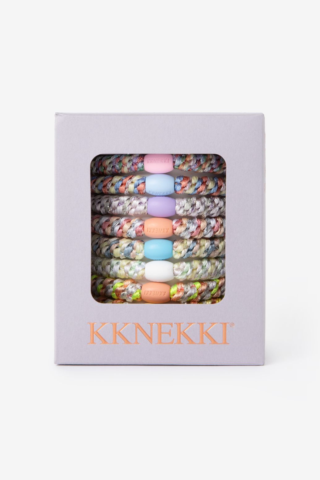 Kknekki multicolour gevlochten haarelastieken
