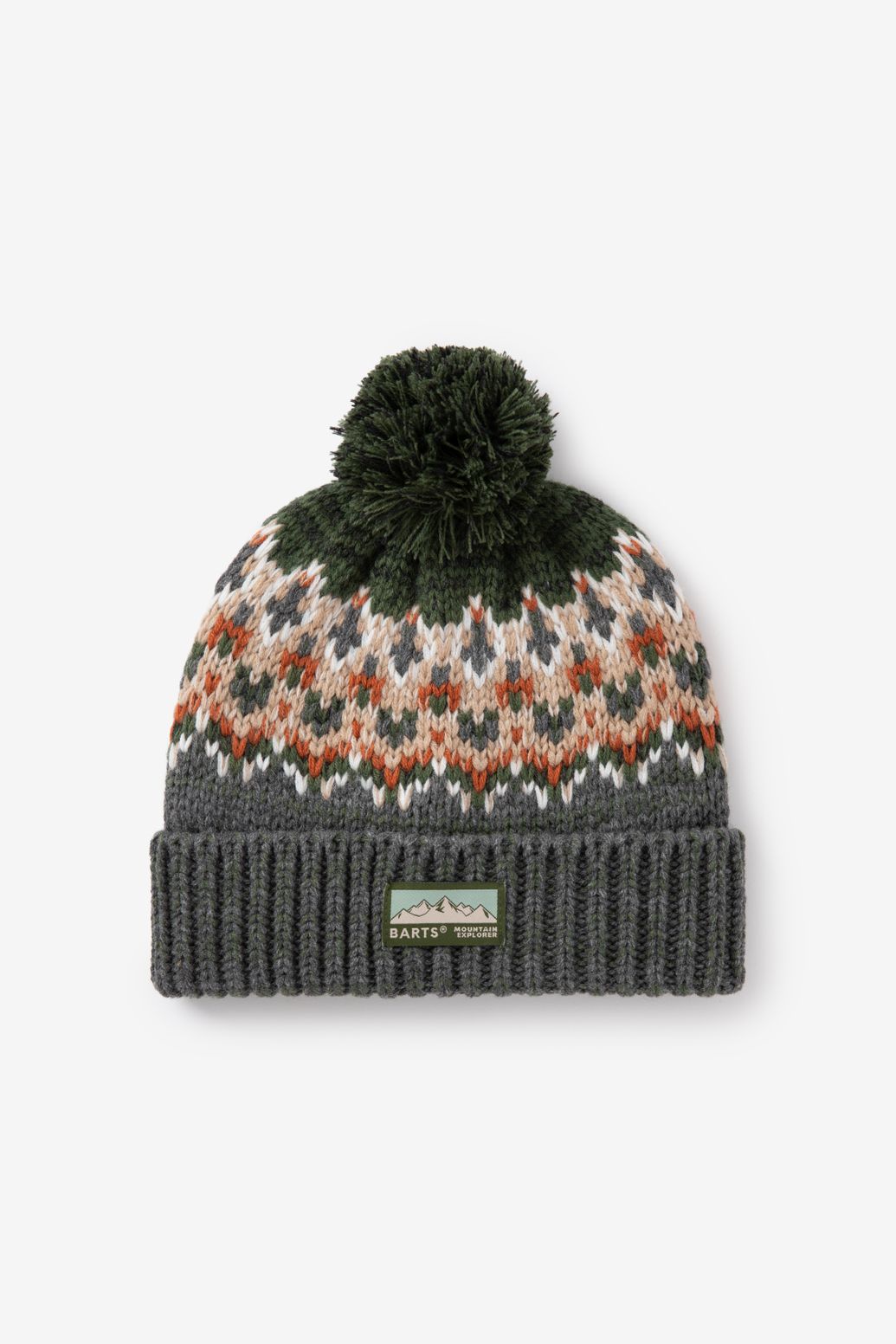 BARTS grijze beanie met pompom