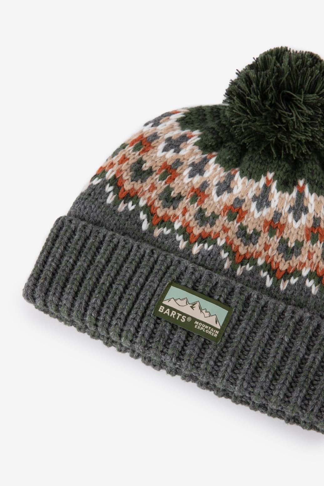 BARTS grijze beanie met pompom