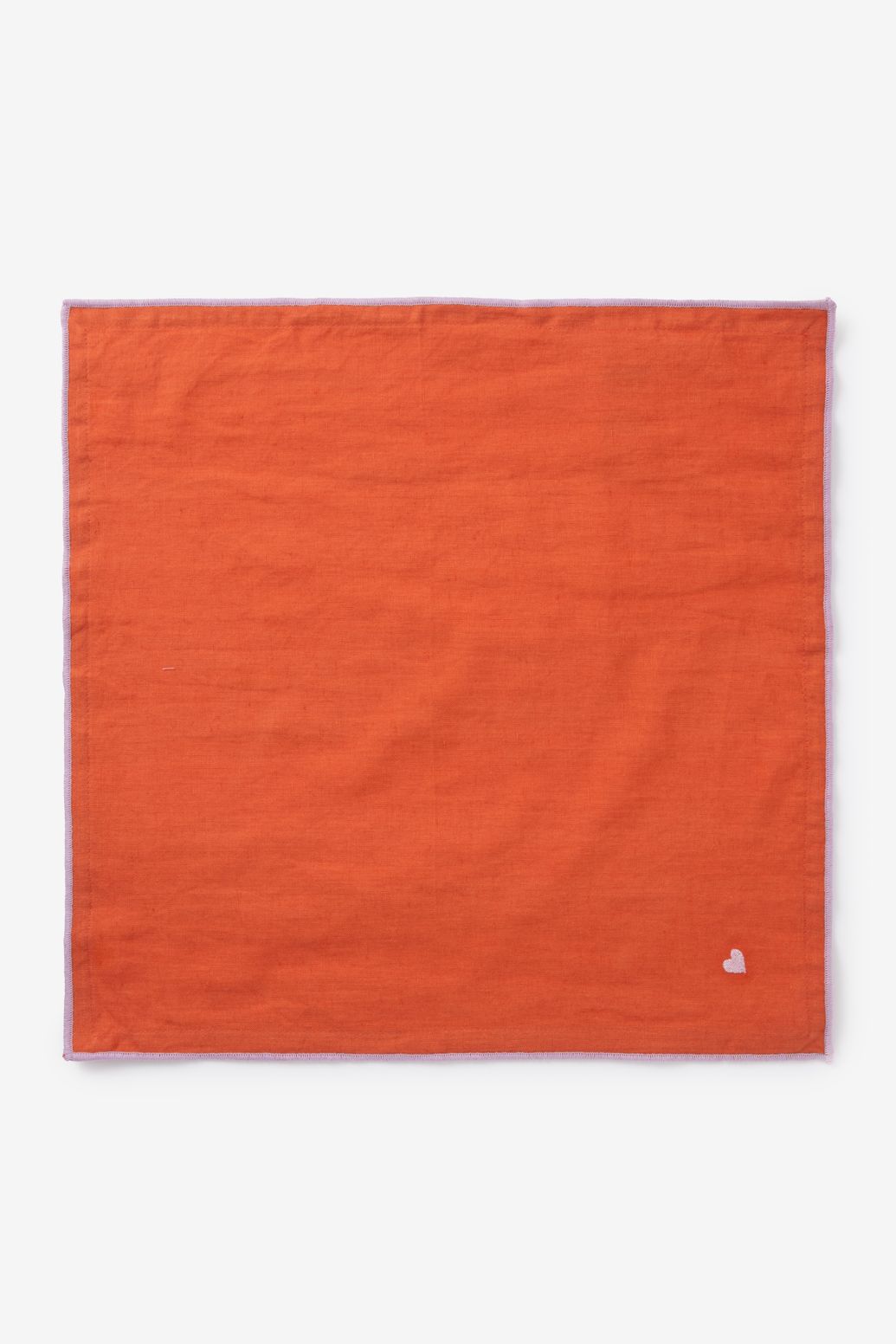 Lot de 4 serviettes avec cœur - multicolore