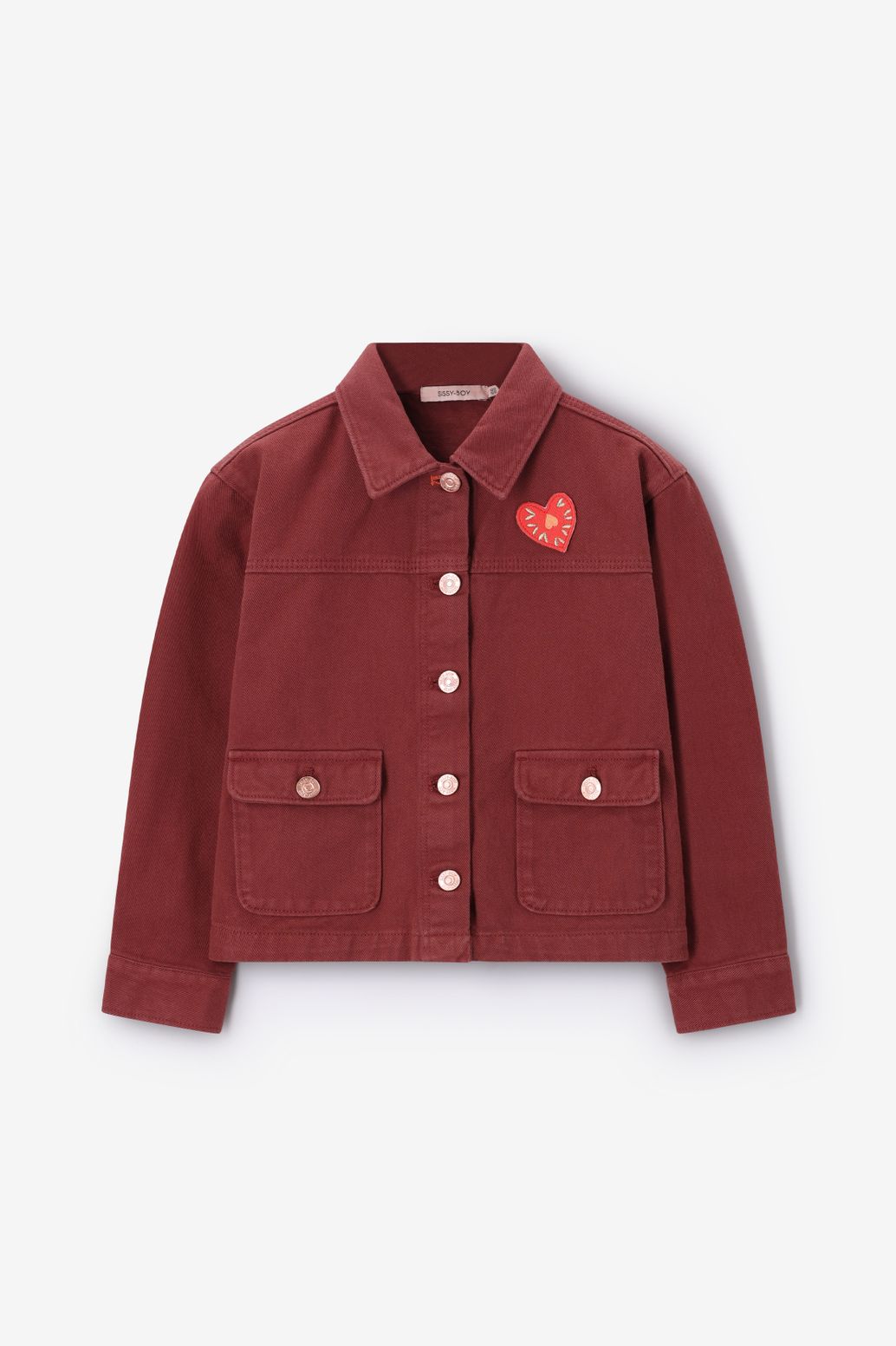 Veste avec poches plaquées - rouge foncé