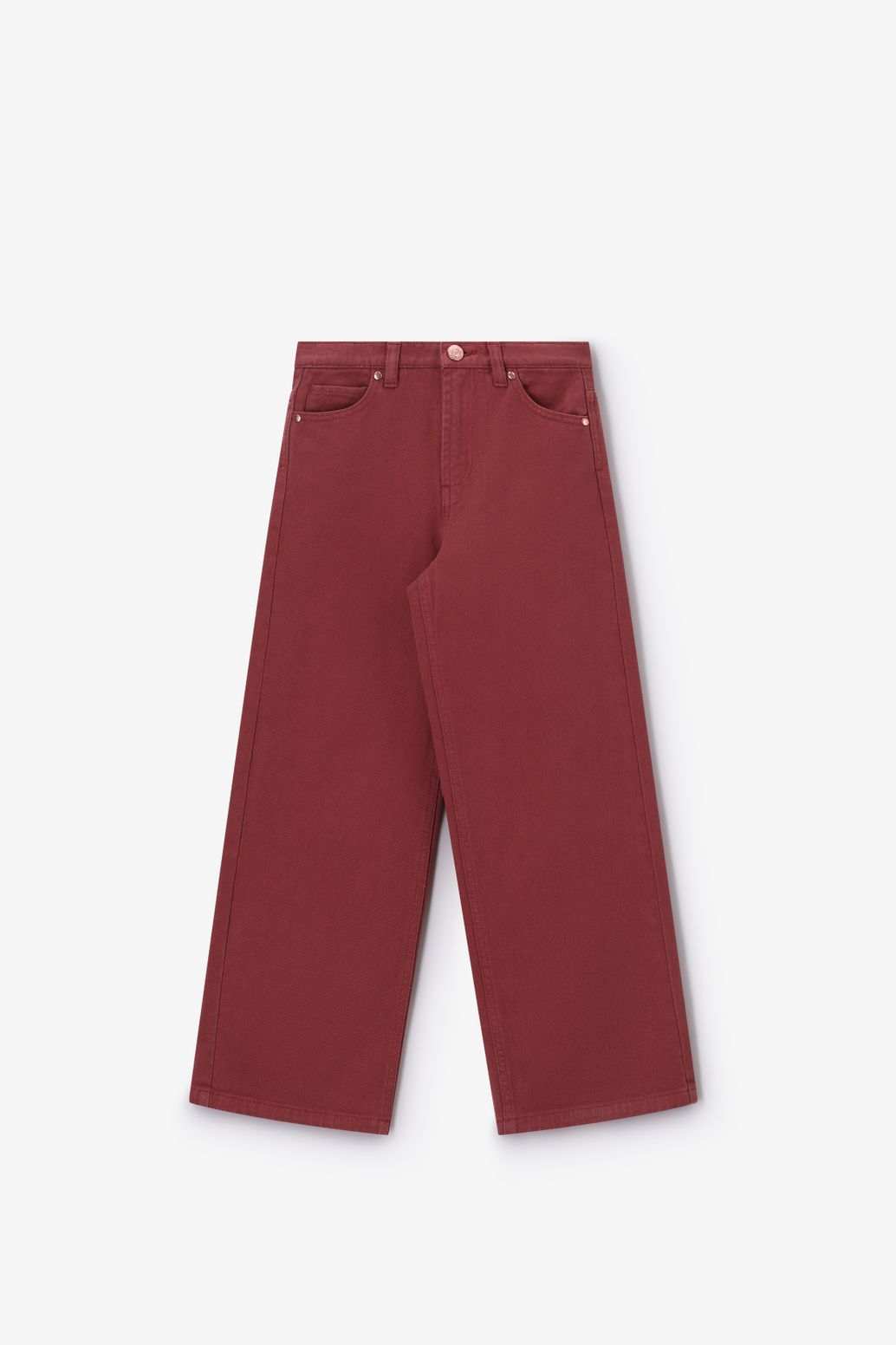 Jean jambes droites - rouge foncé