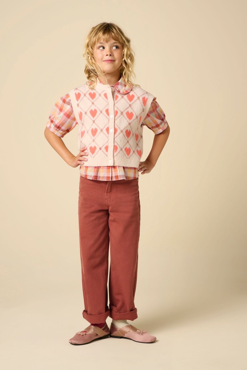 Donkerrode straight leg jeans