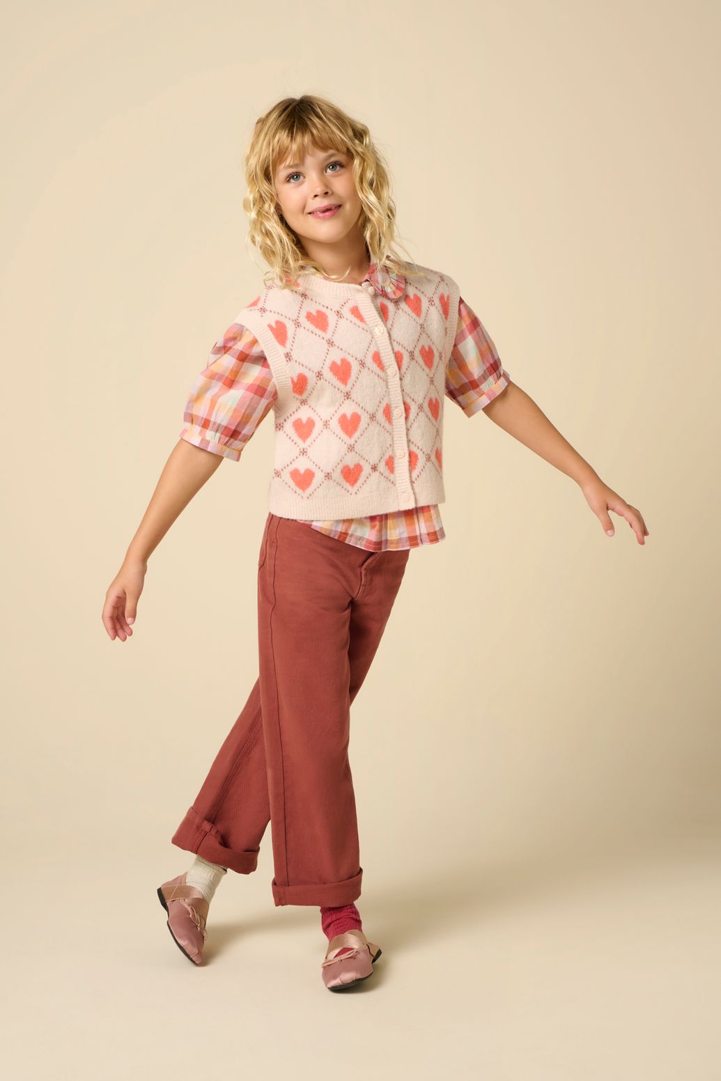 Donkerrode straight leg jeans