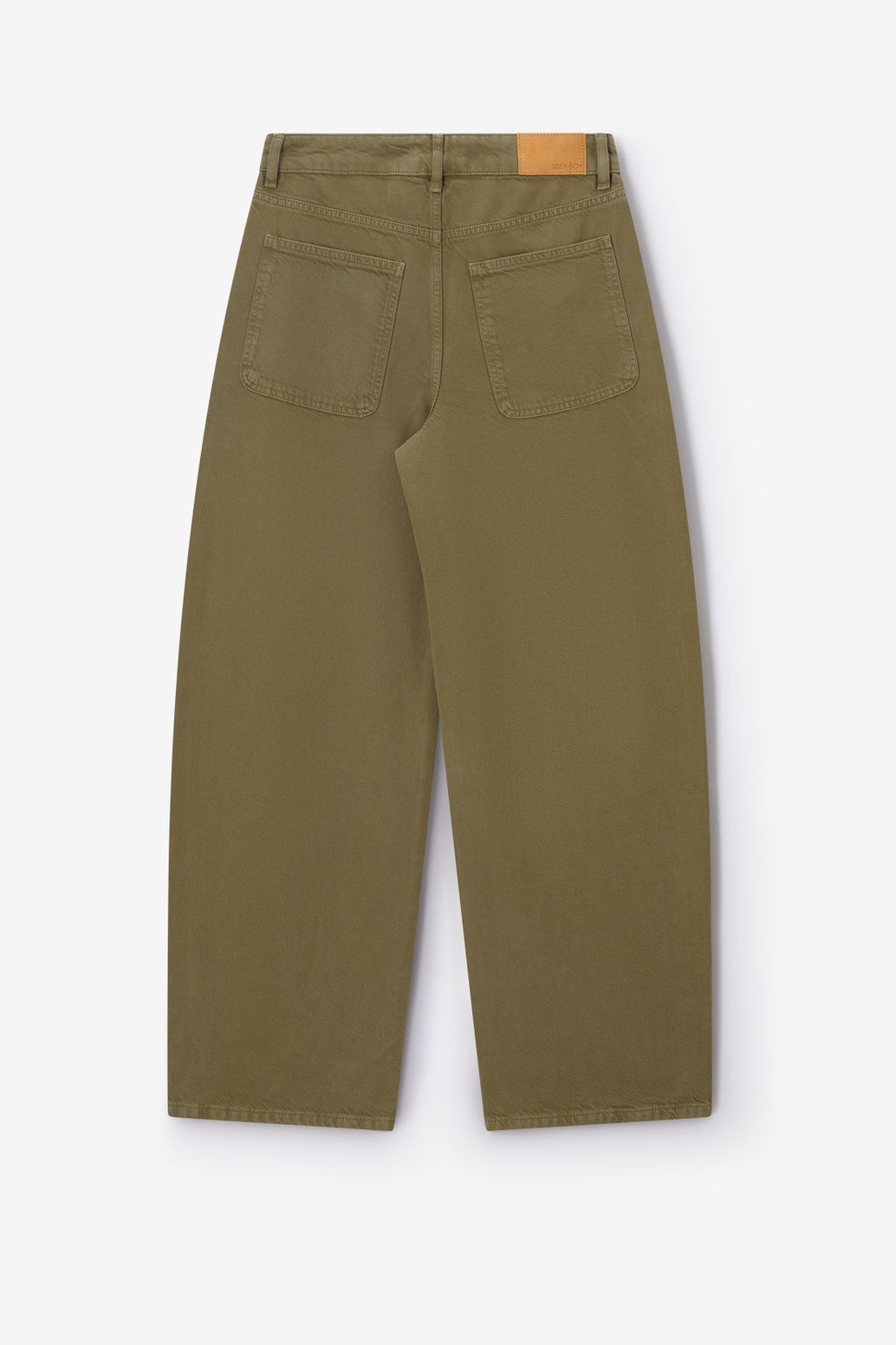 Barrel Jeans mit mittelhoher Taille - dunkelgrün