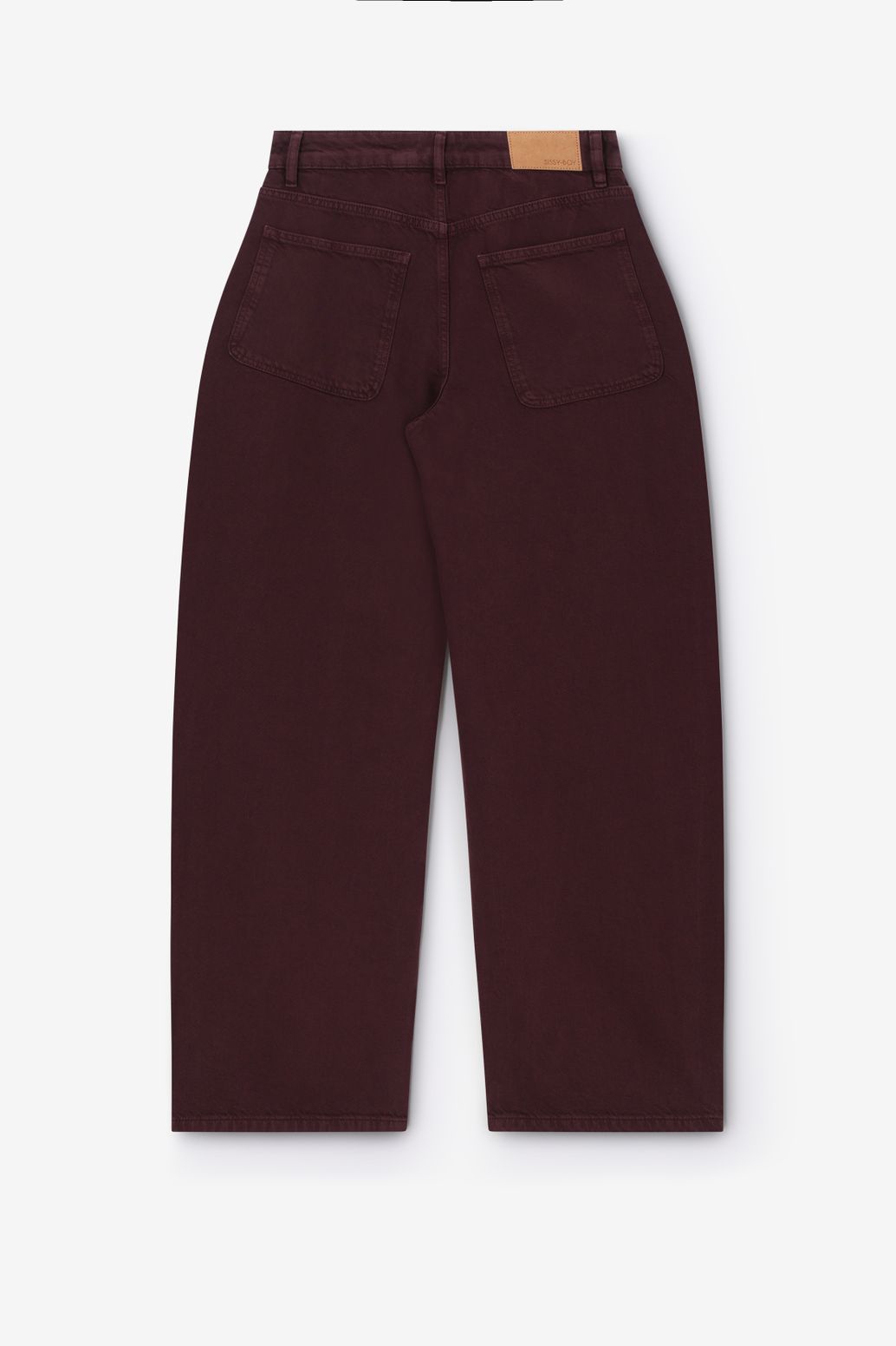 Pantalon barrel taille mi-haute - marron foncé