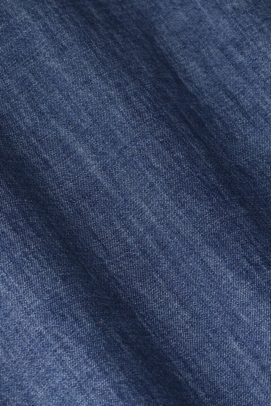 Donkerblauwe denim blouse met strik