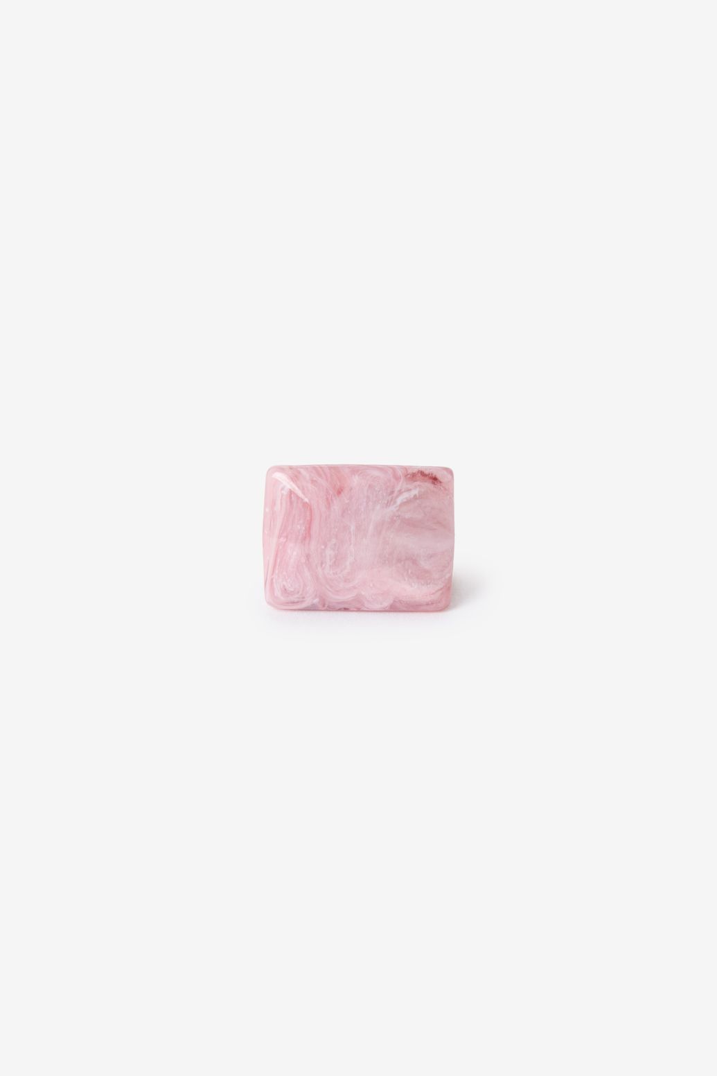 Eckiger Resin-Ring - rosa
