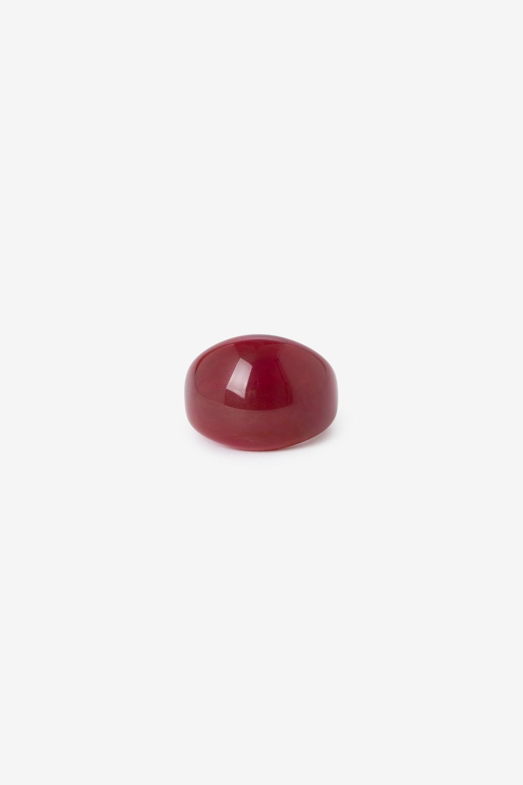 Bague ronde en résine - rouge foncé
