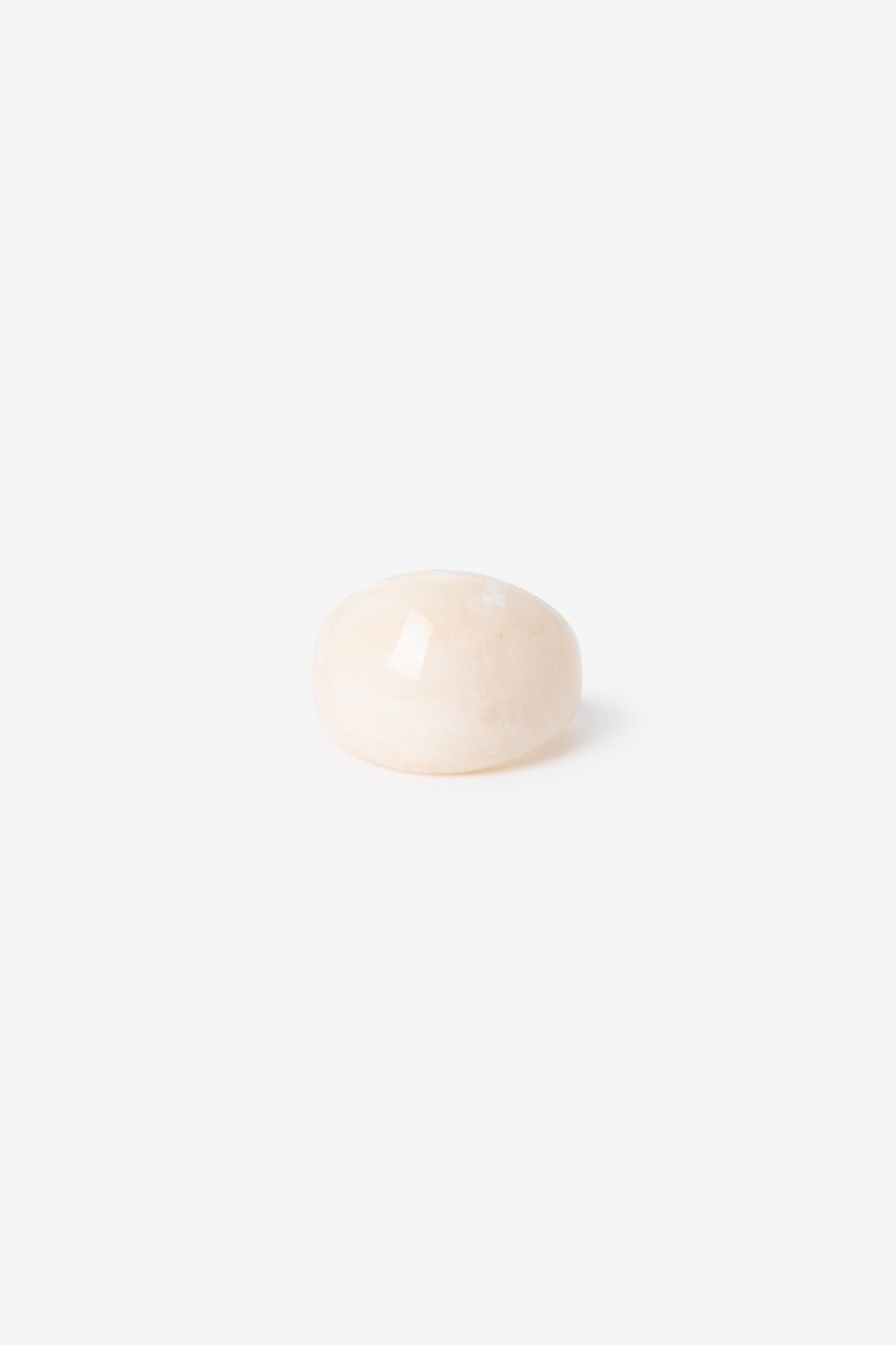 Bague ronde en résine - blanc