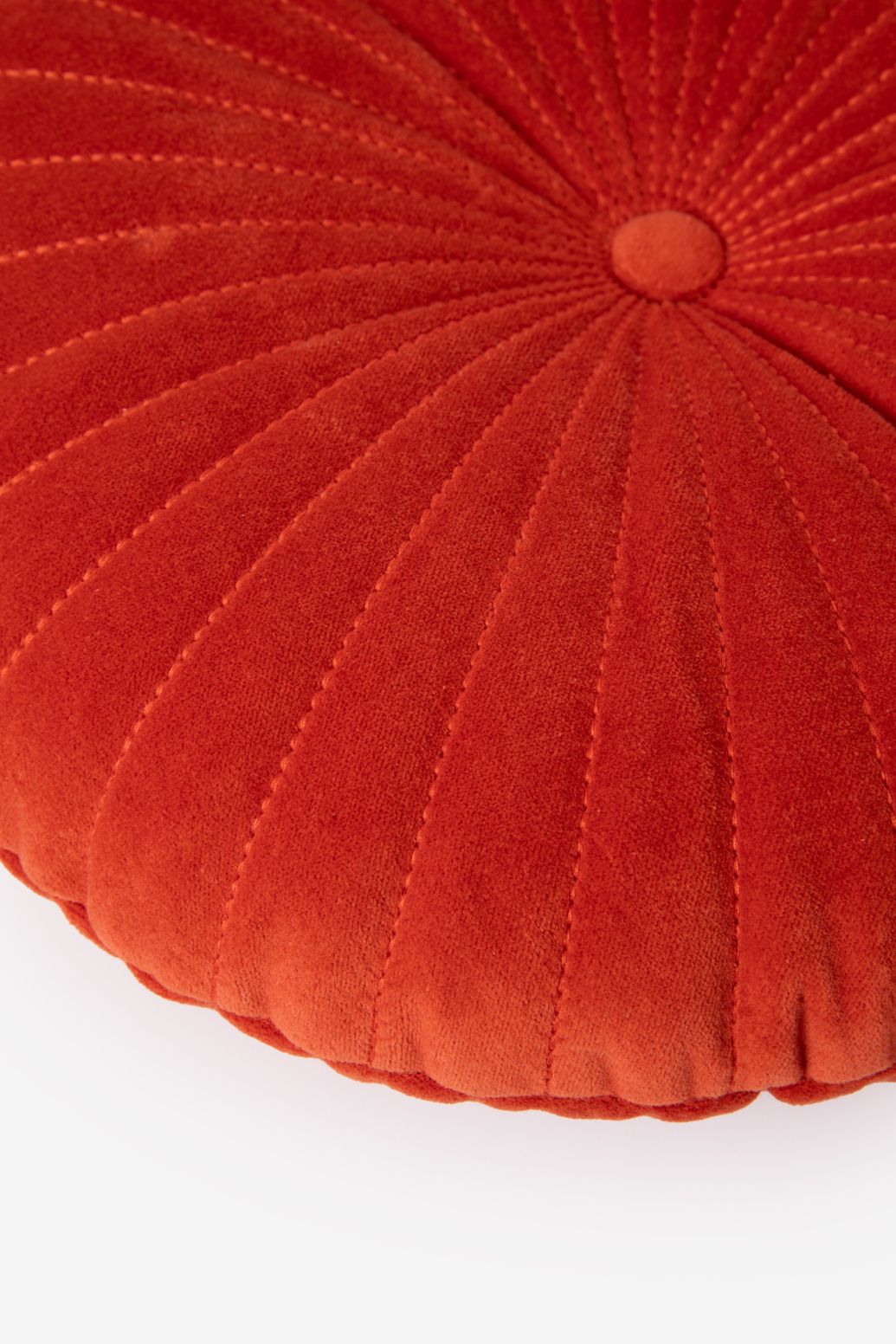 Rood rond velvet kussen