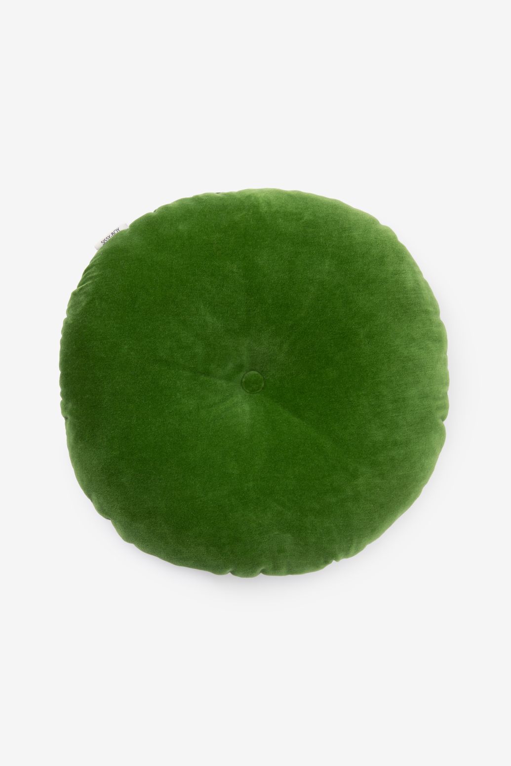 groen rond velvet kussen