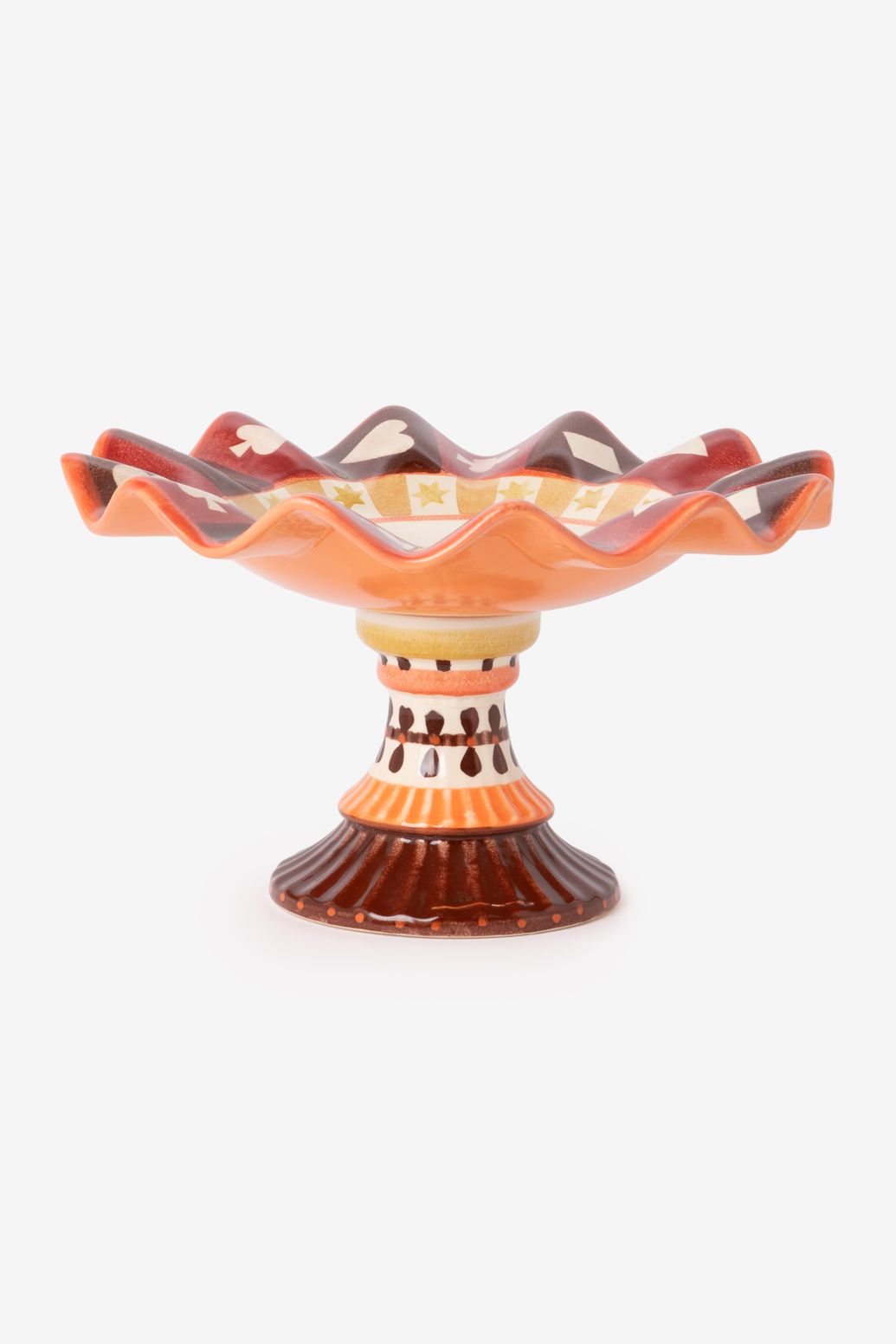 Schale mit Kartenspielmotiv - mehrfarbig
