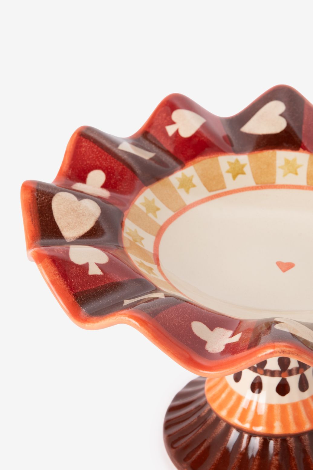 Schale mit Kartenspielmotiv - mehrfarbig