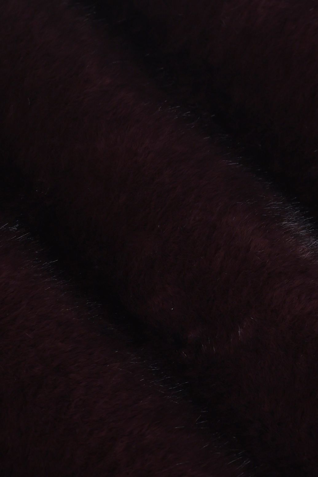 Veste en fausse fourrure - marron foncé