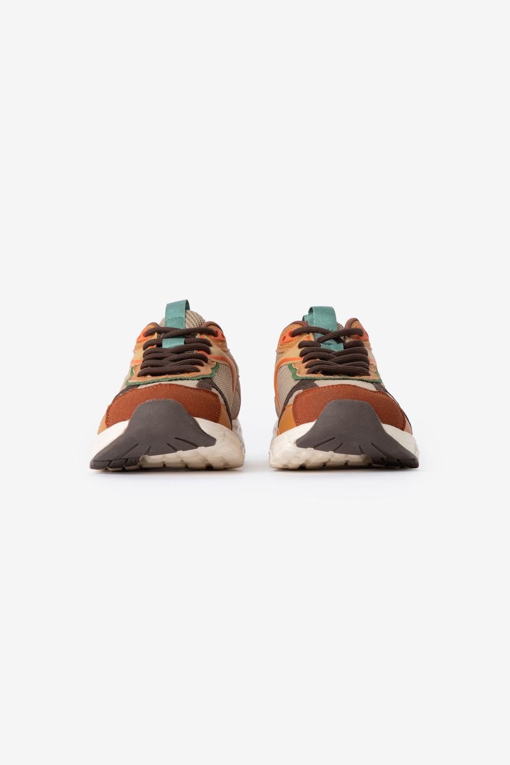 Baskets avec rayures - marron
