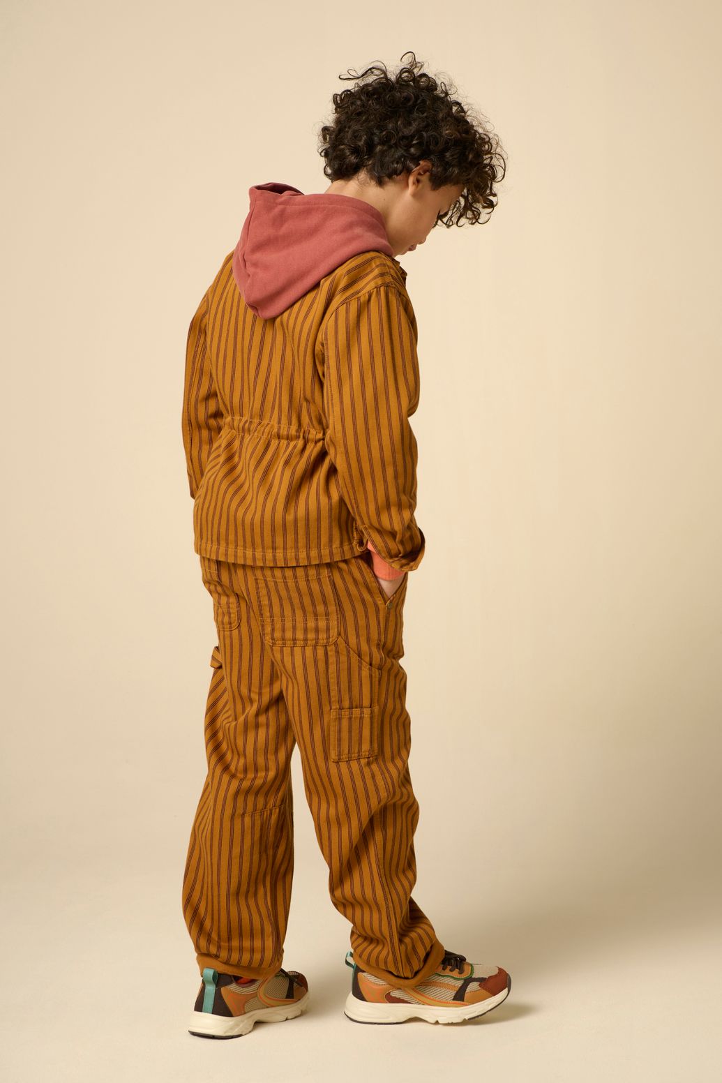Veste rayée - marron