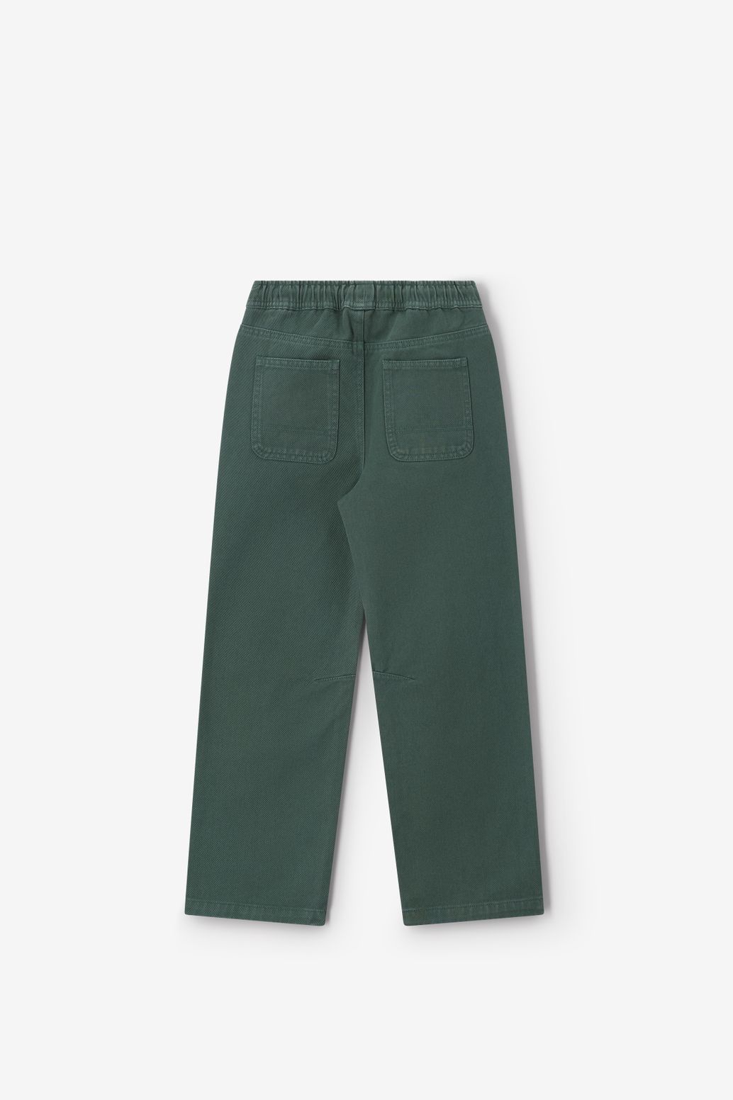 Donkergroene mid-rise broek