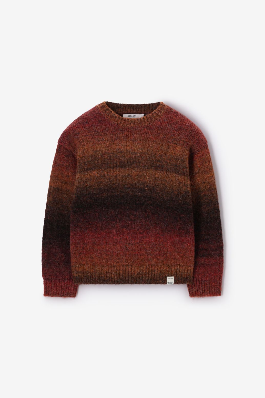 Strickpullover mit Farbverlauf - dunkelrot