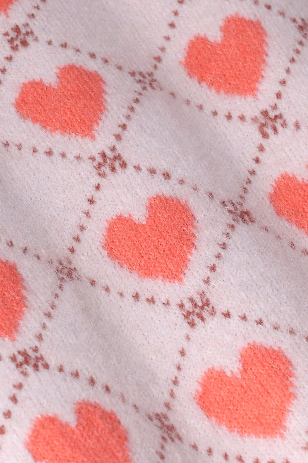 Woll-Spencer mit Herzmuster - rosa