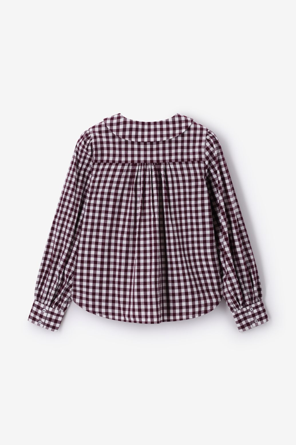 Bluse mit Vichy-Karo - dunkelrot