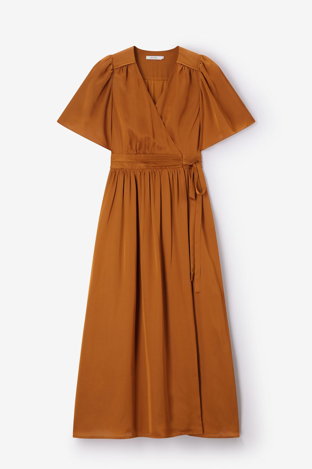Maxi-Wickelkleid - braun