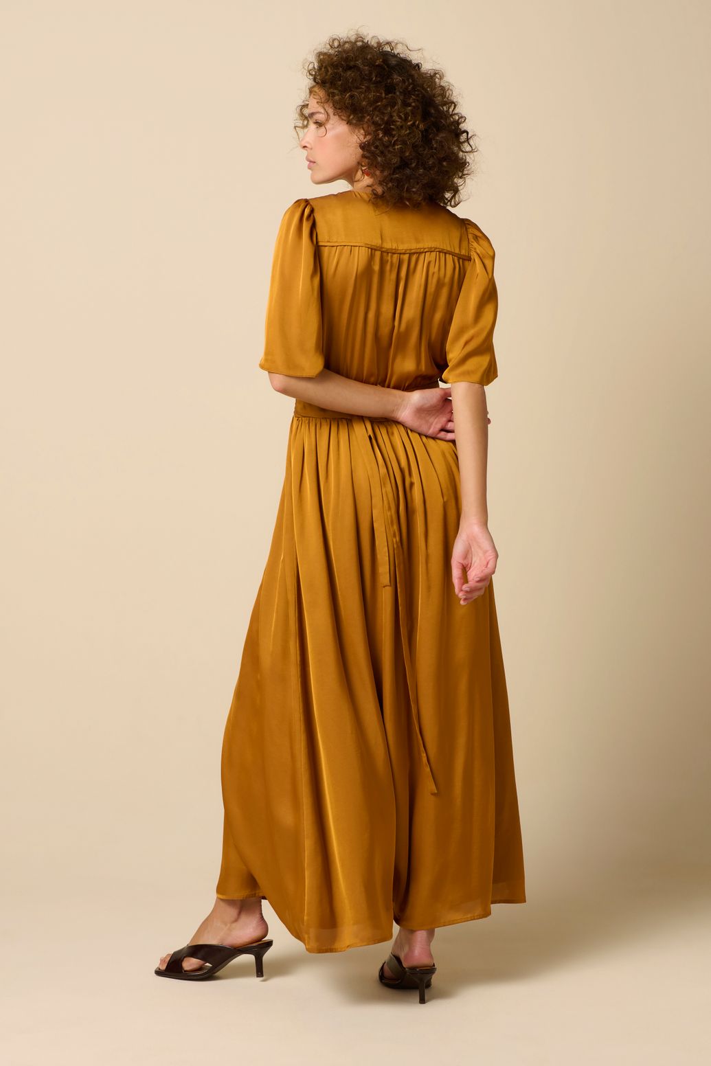 Maxi-Wickelkleid - braun