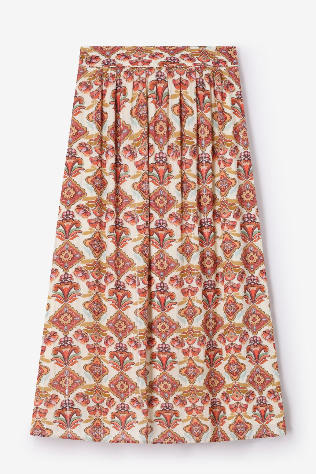 Witte rok met bloemenprint