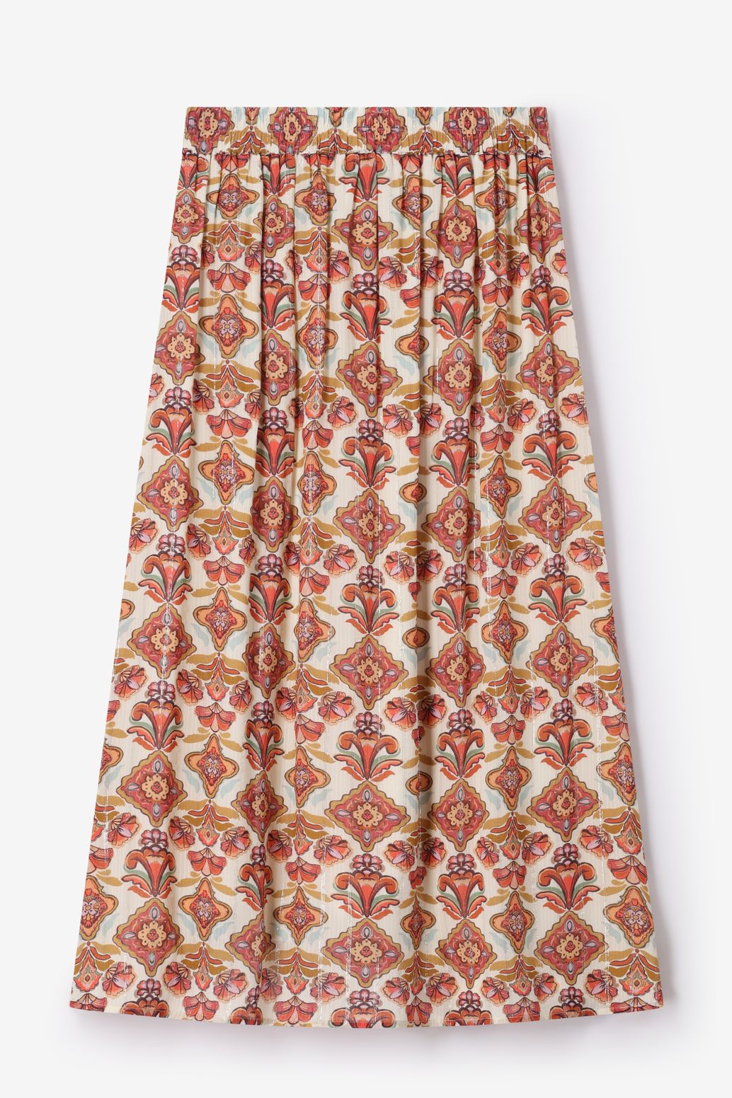 Witte rok met bloemenprint