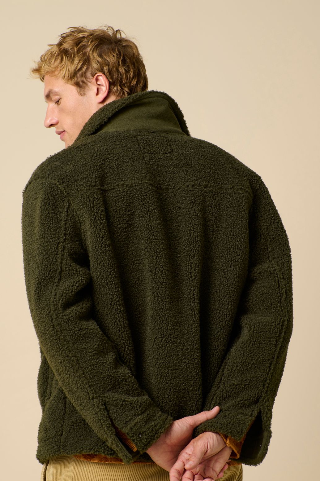 Teddy-Jacke - dunkelgrün