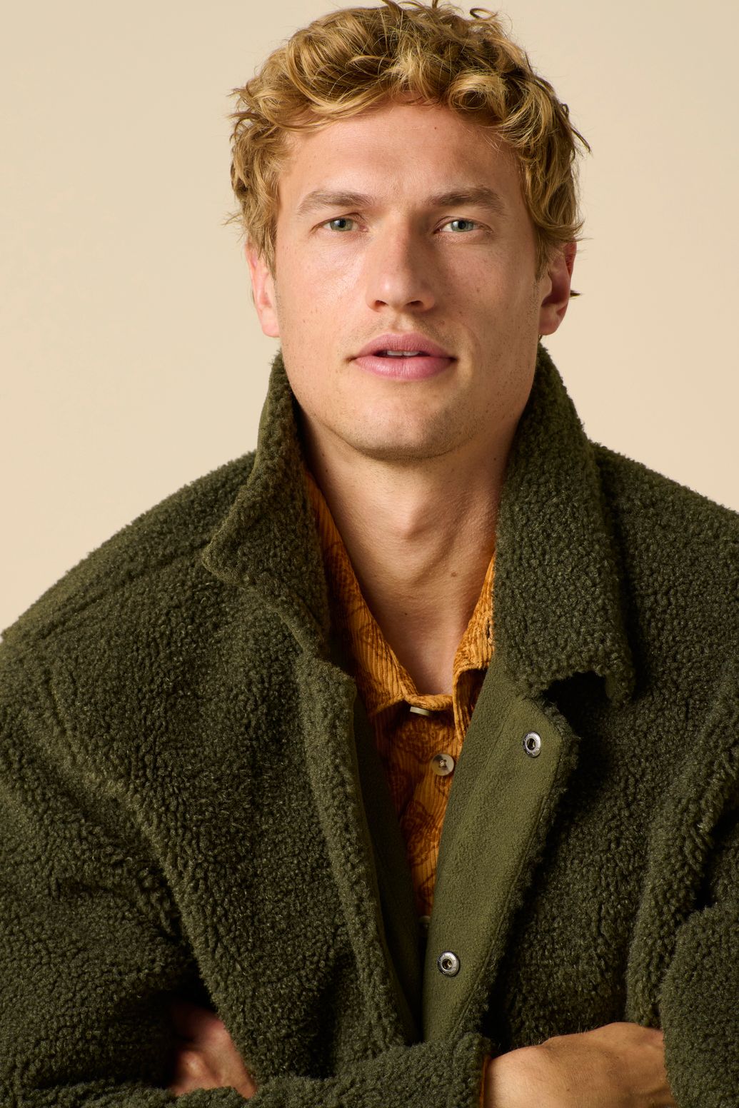 Teddy-Jacke - dunkelgrün