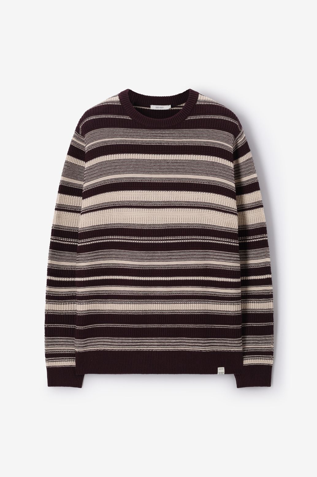 Gestreifter Pullover - dunkelbraun