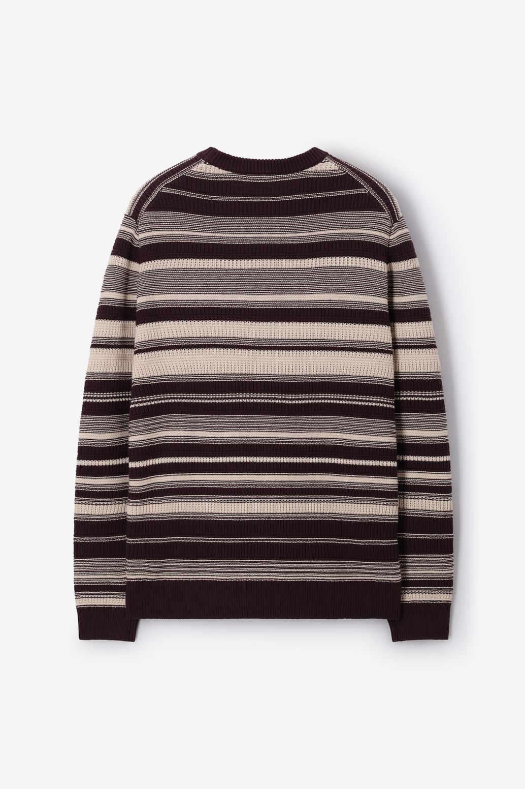 Gestreifter Pullover - dunkelbraun