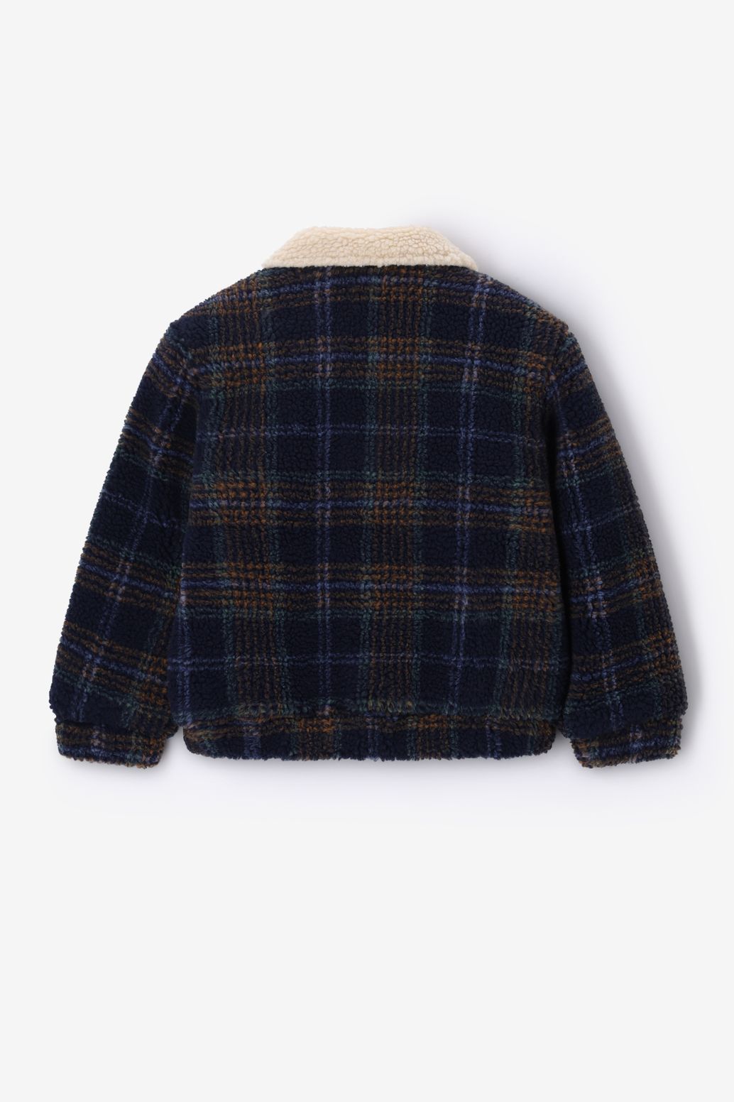 Donkerblauwe teddy jas
