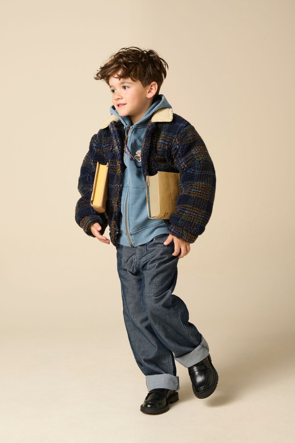 Teddy-Jacke - dunkelblau