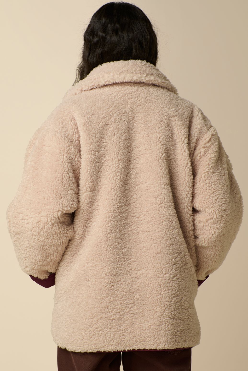 Teddy-Jacke zum Wenden - beige
