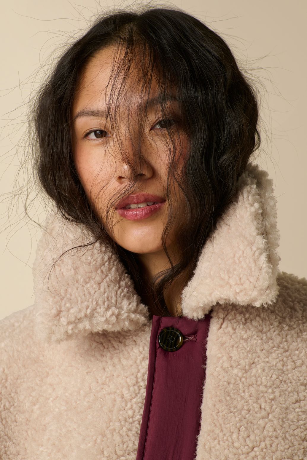 Veste duveteuse réversible - beige