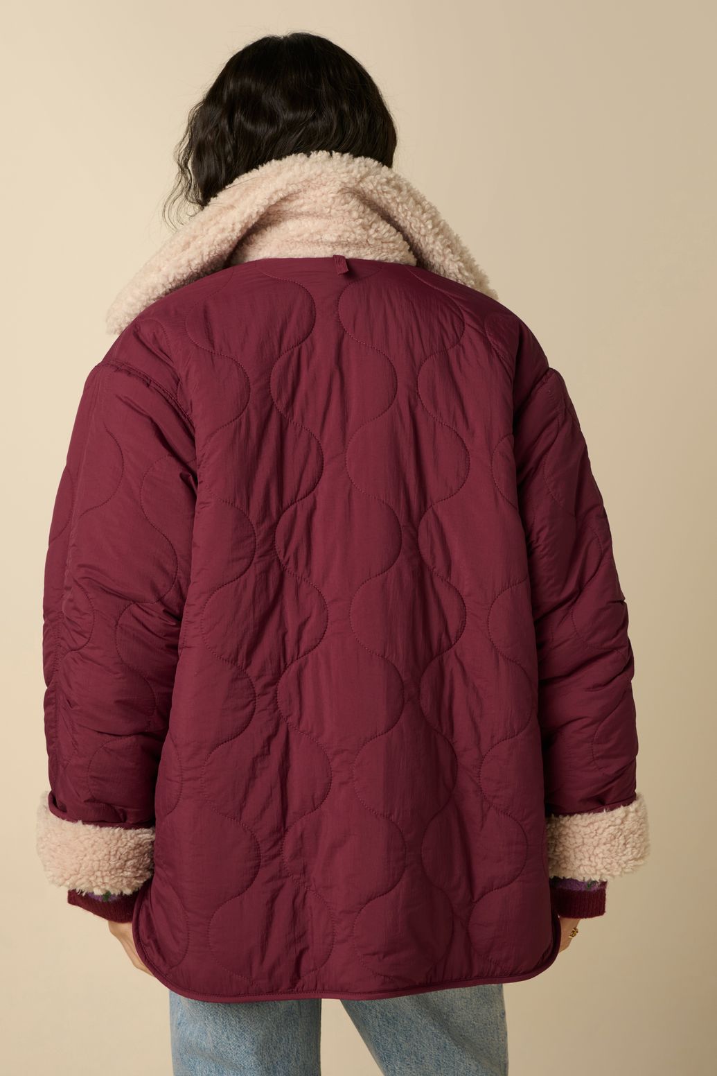 Veste duveteuse réversible - beige