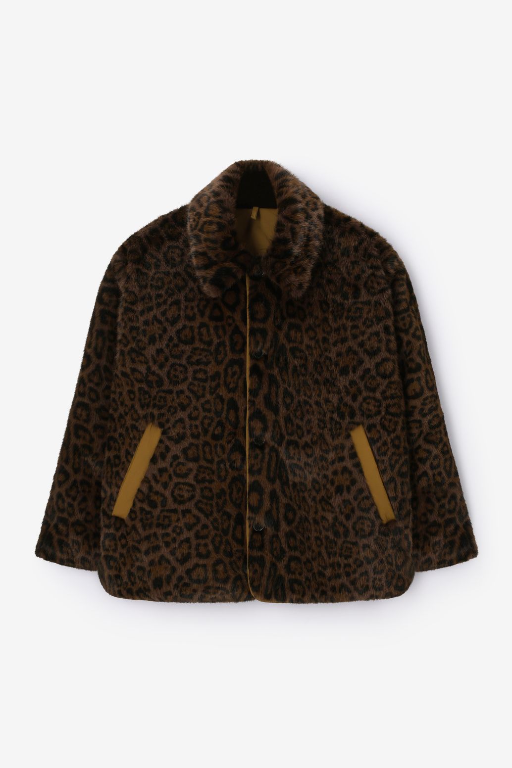 Veste réversible en fausse fourrure - marron foncé
