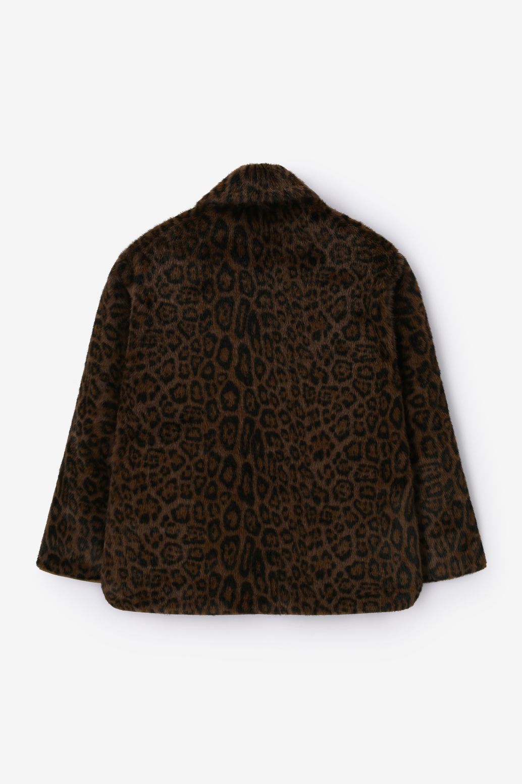 Veste réversible en fausse fourrure - marron foncé