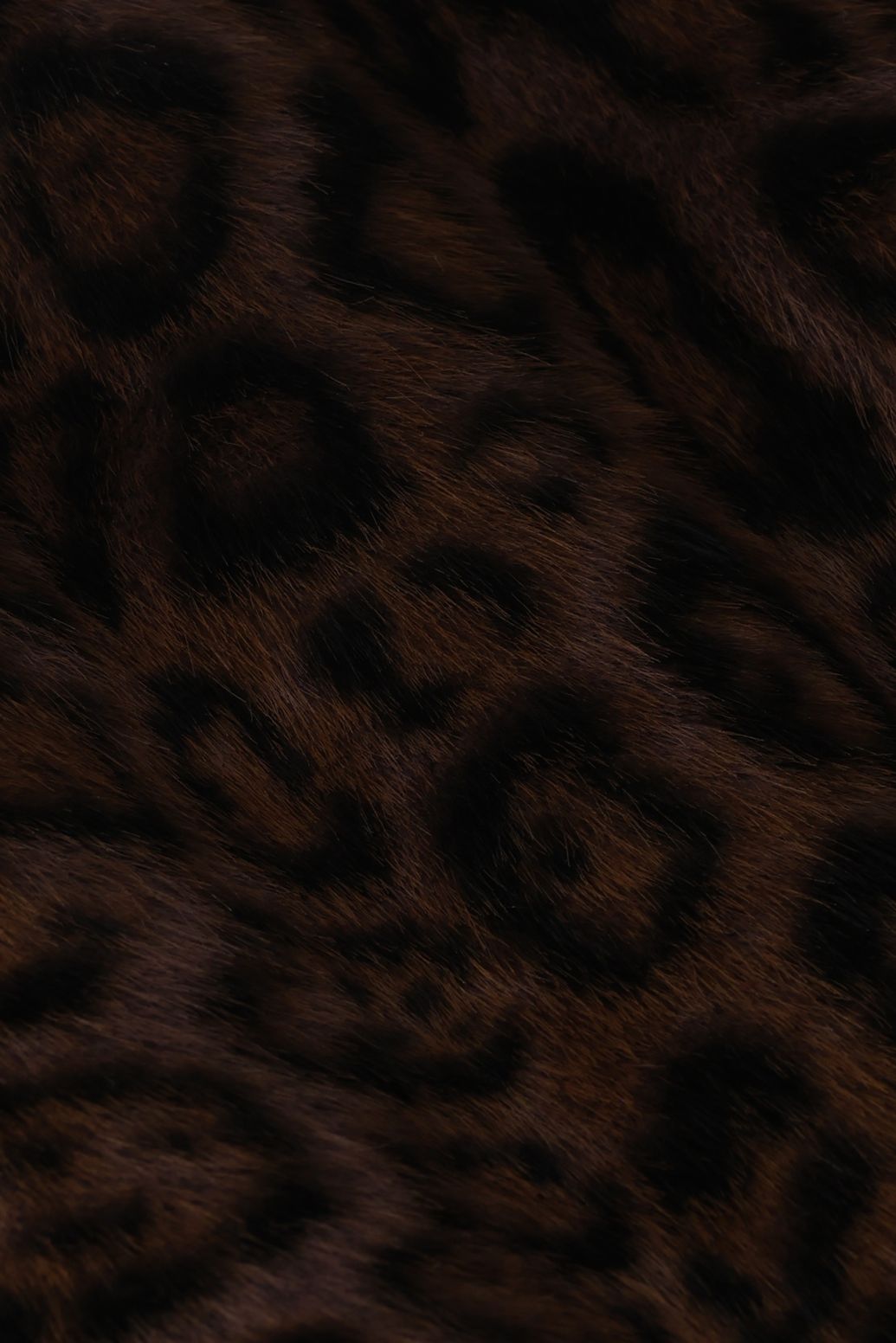 Donkerbruine reversible faux fur jas