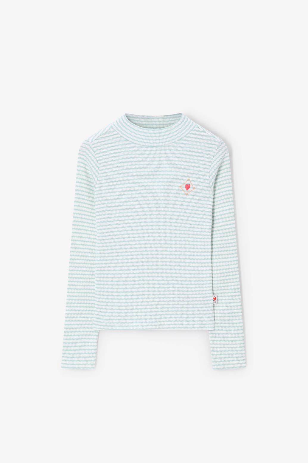 Gestreiftes Langarmshirt - hellblau