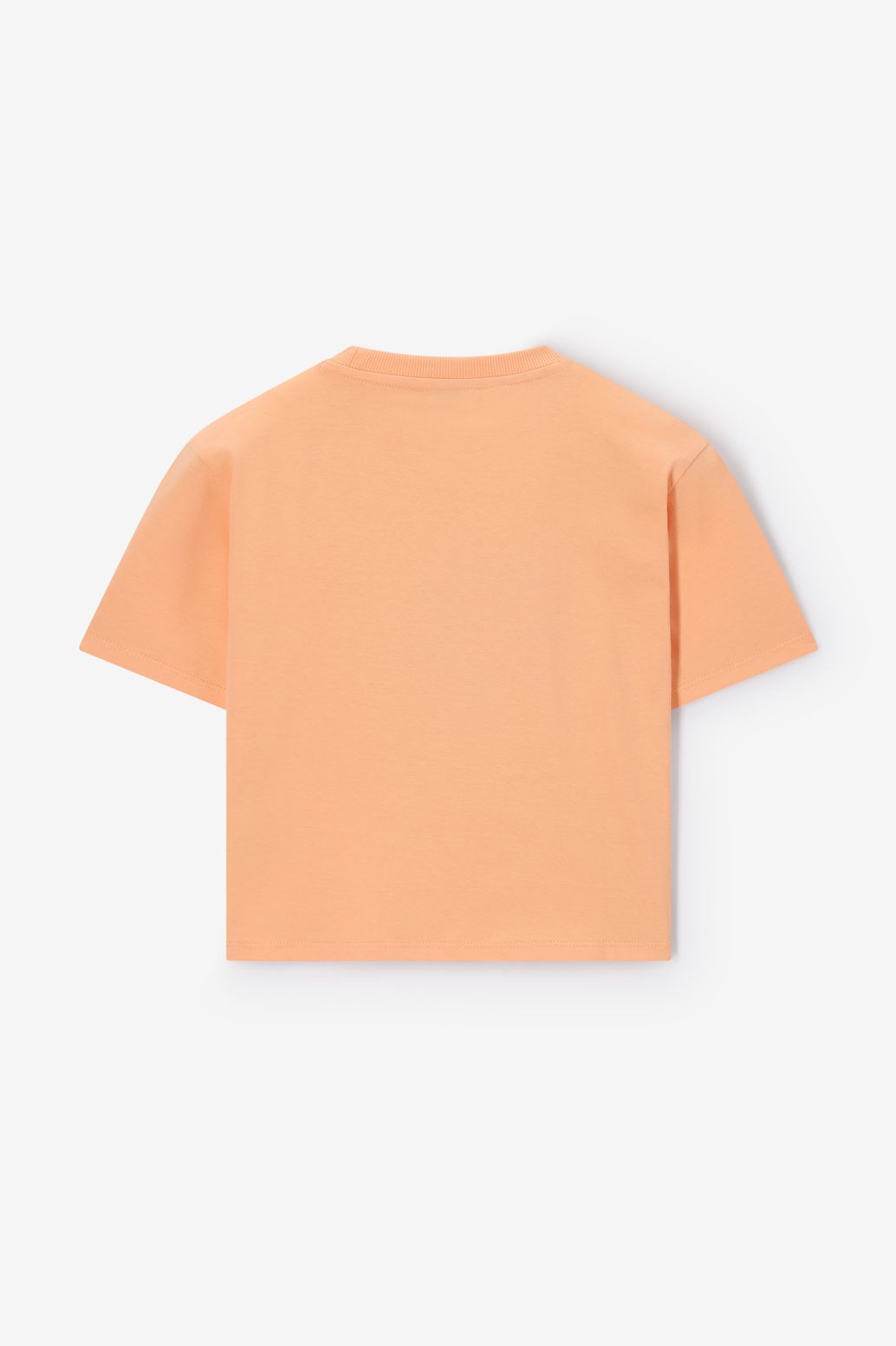 Lichtoranje boxy T-shirt met artwork