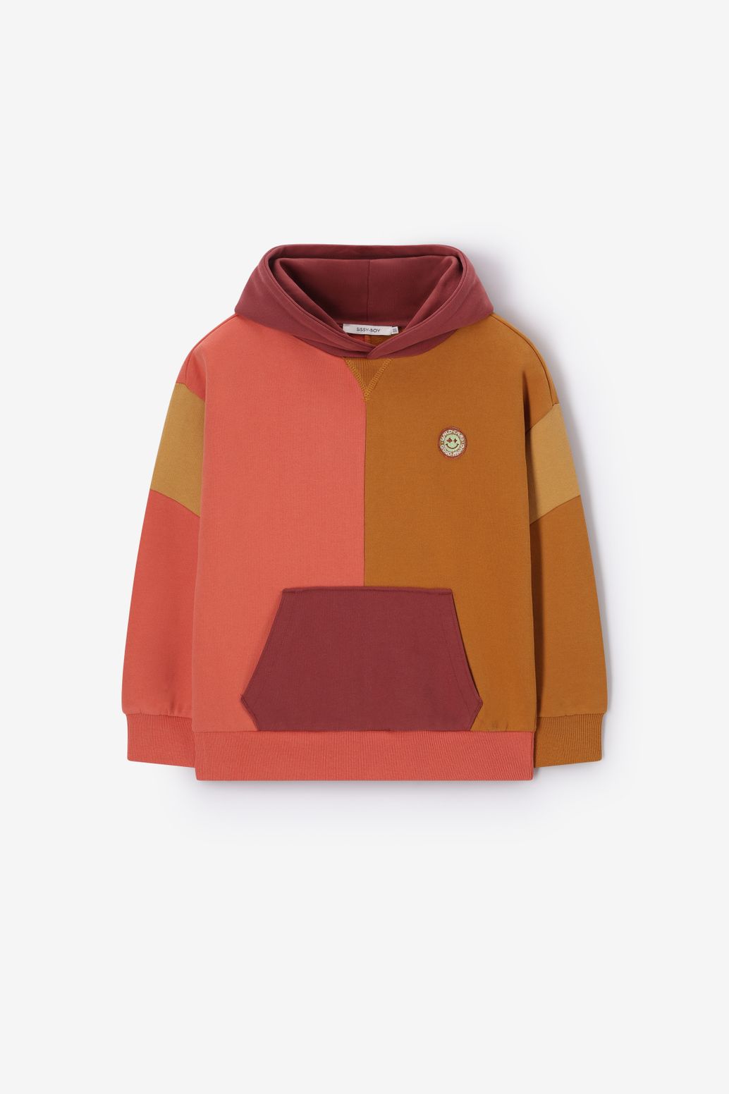 Donkeroranje colourblock hoodie