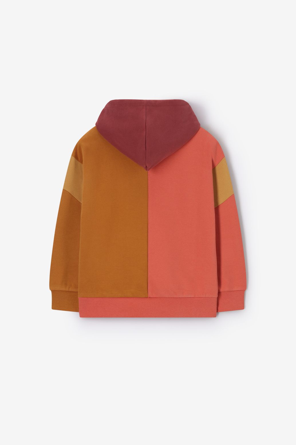 Donkeroranje colourblock hoodie