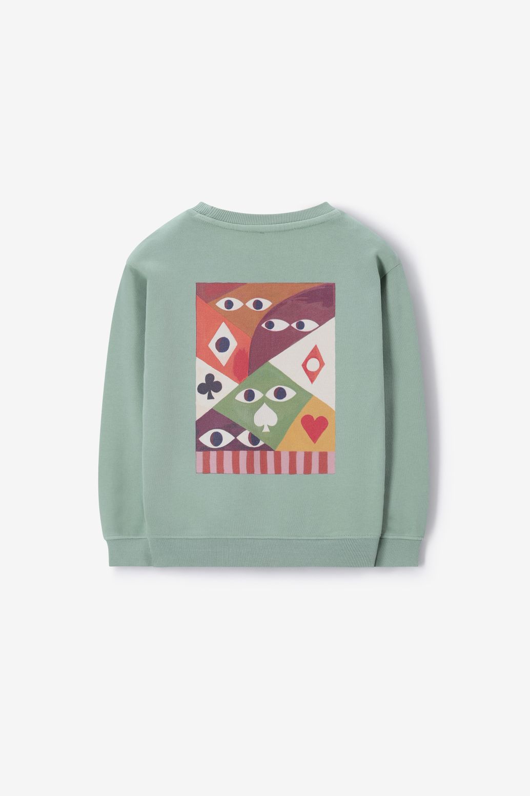 Sweater mit Artwork-Print - hellgrün