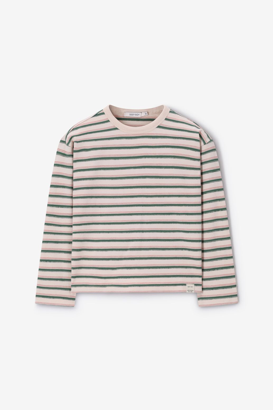 Gestreiftes Langarmshirt - weiß